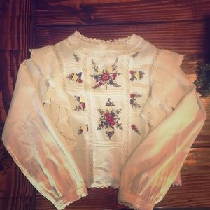 Free People embroidered top